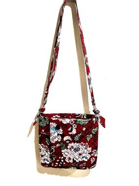 Vera Bradley Quilted Floral Crossbody Bag - Burgundy